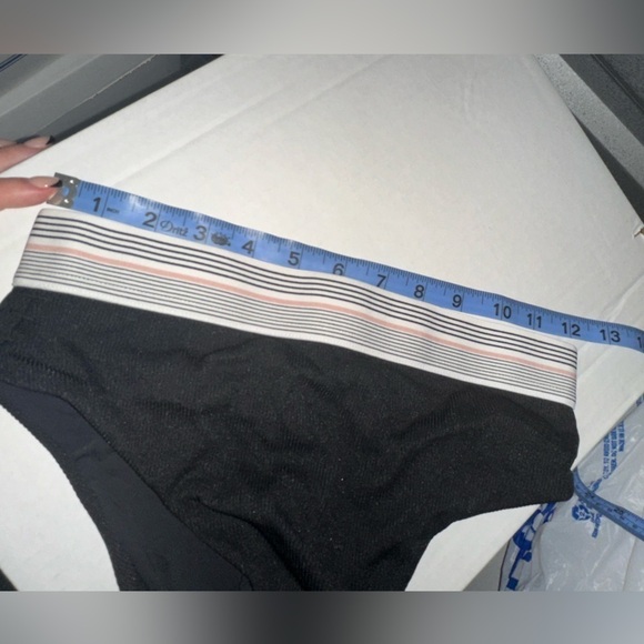 NWOT women’s dolce vita black ribbed elastic band waist bikini bottom S beach - Picture 8 of 8